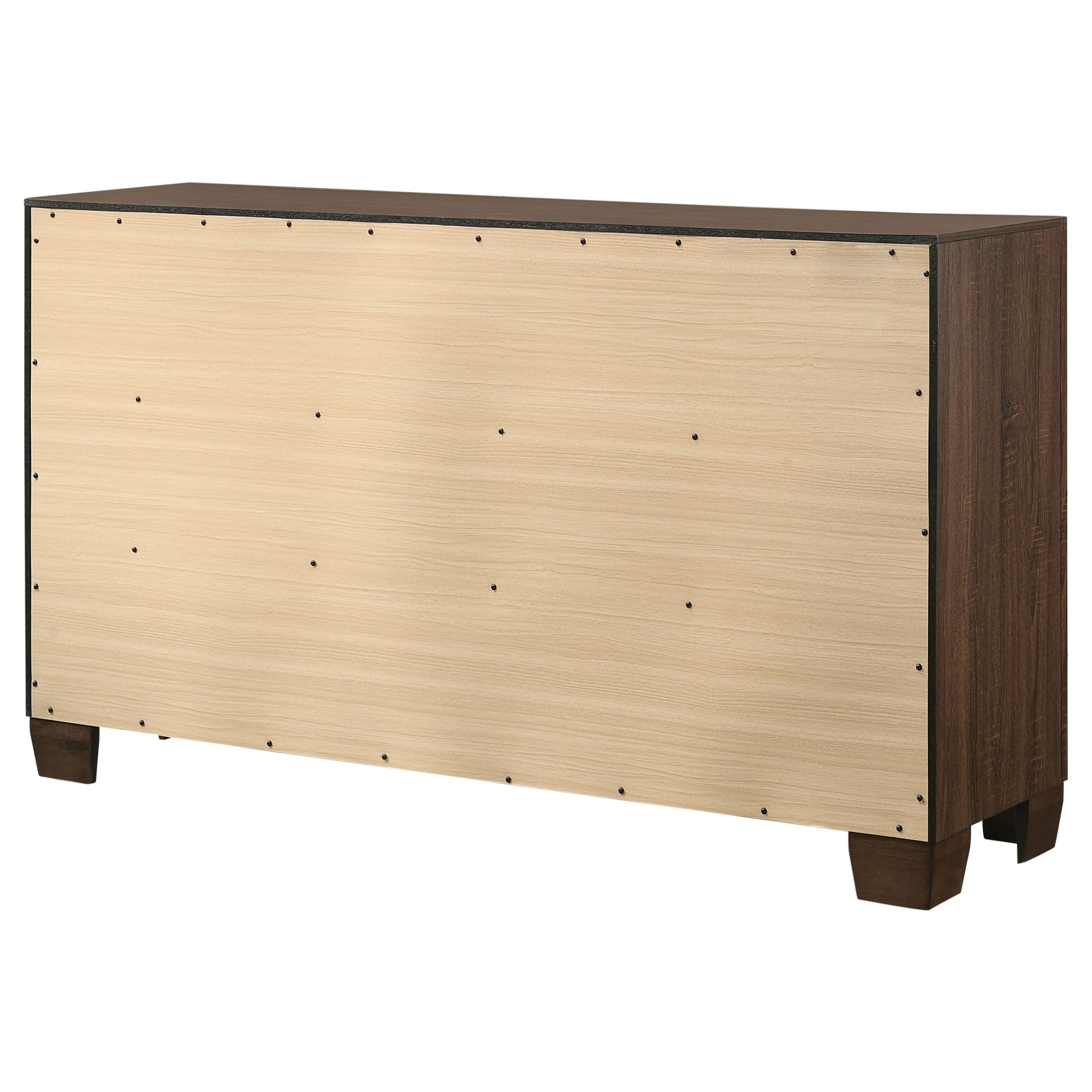 Brandon 6-drawer Dresser Medium Warm Brown