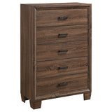 Brandon 5-drawer Chest Medium Warm Brown