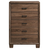 Brandon 5-drawer Chest Medium Warm Brown