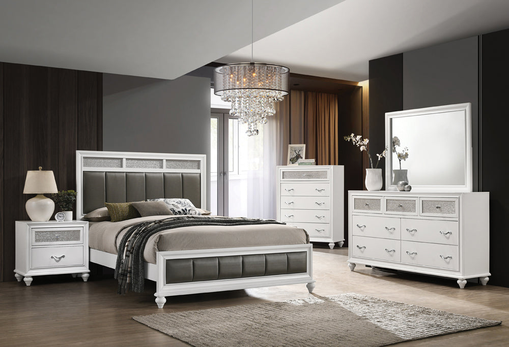 Barzini   Panel Bedroom Set White