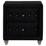 Deanna 2-drawer Rectangular Nightstand Black