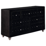 Deanna 7-drawer Rectangular Dresser Black