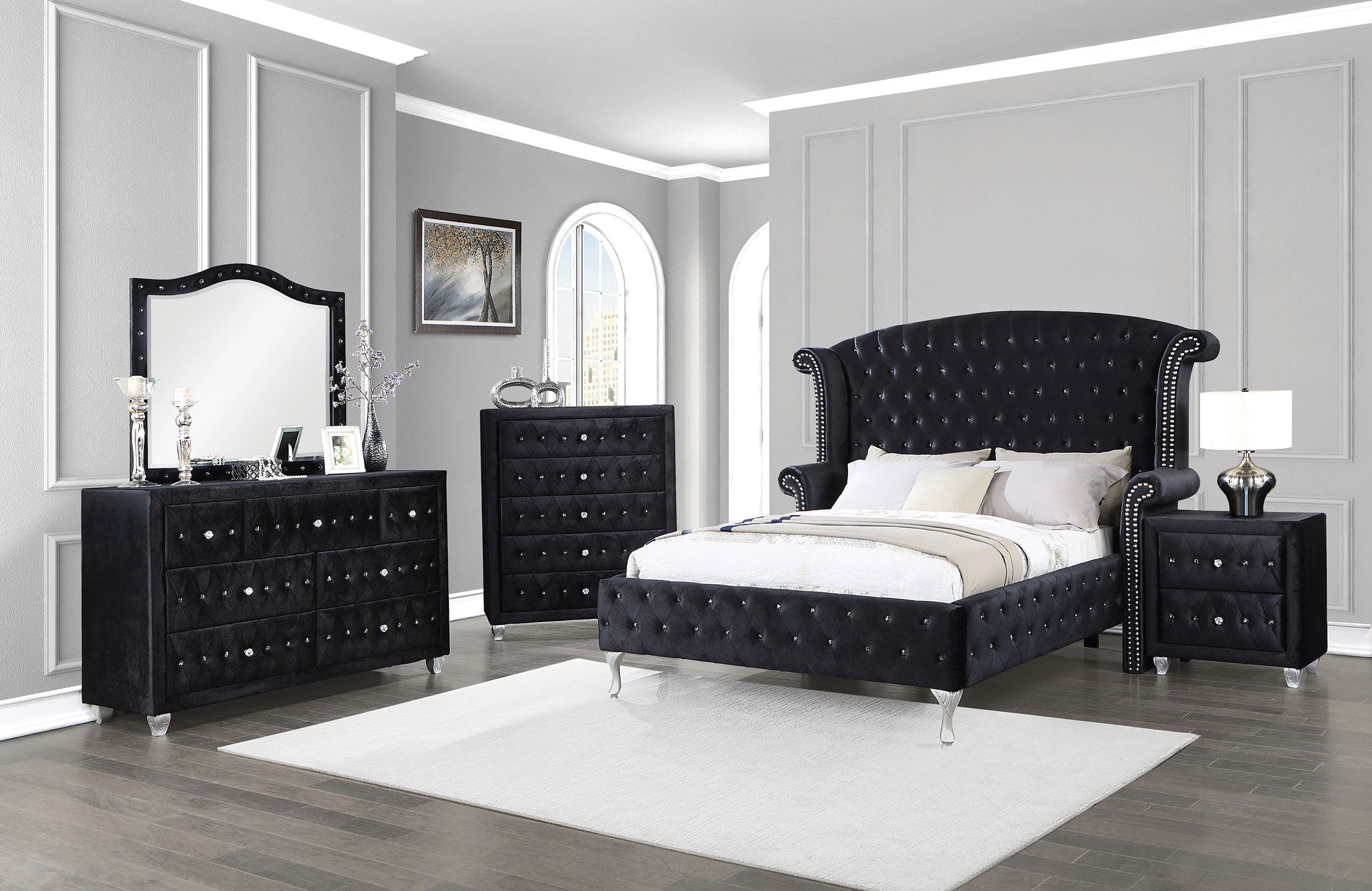 Deanna 7-drawer Rectangular Dresser Black