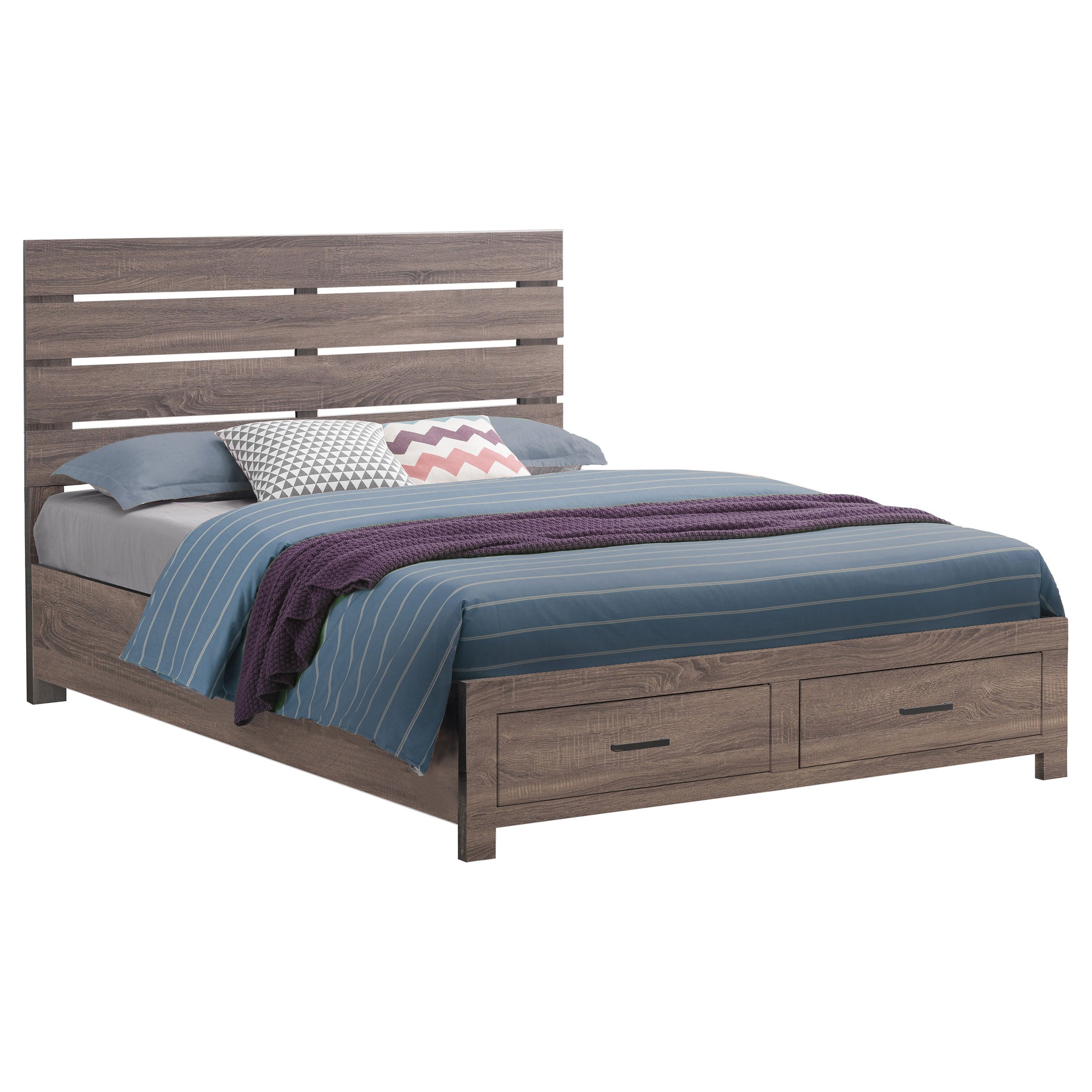 Brantford  Storage Bed Barrel Oak