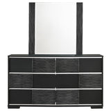 Blacktoft 6-drawer Dresser with Mirror Black