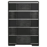 Blacktoft 5-drawer Chest Black