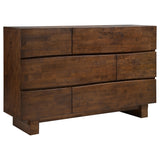 Genevieve 6-drawer Rectangular Dresser Dark Brown