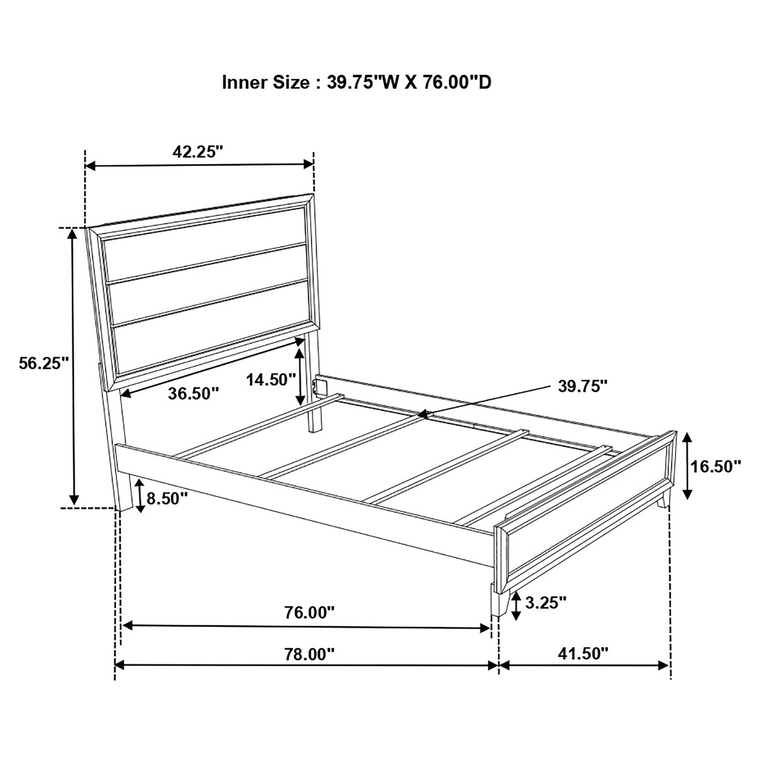 Watson  Bed Grey Oak and Black