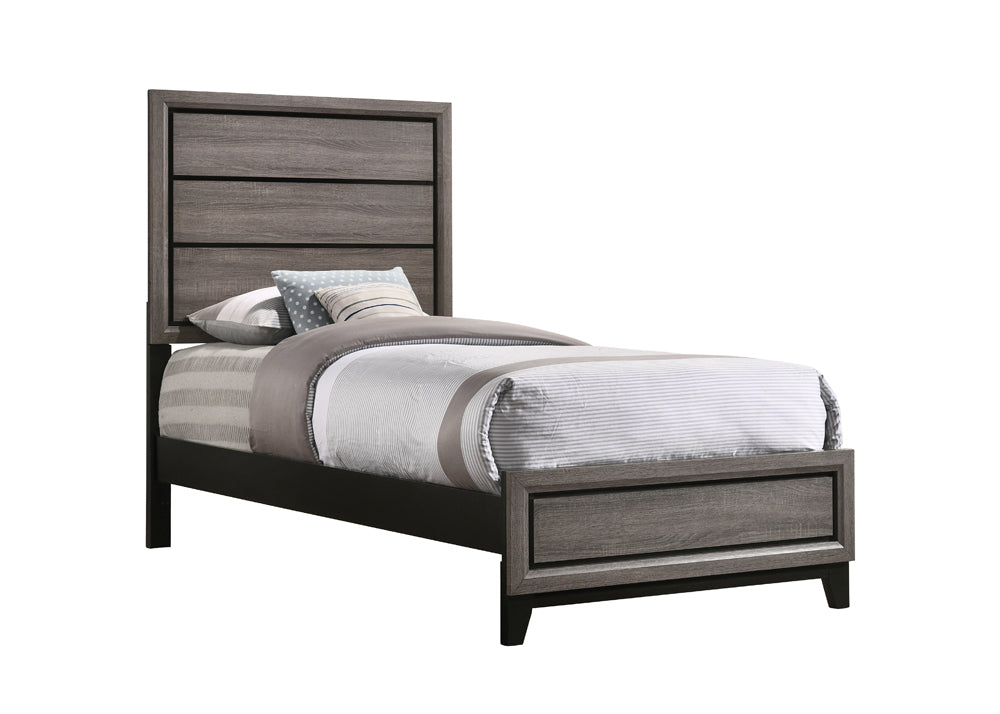 Watson Bedroom Set Grey Oak and Black