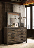 Woodmont 8-drawer Dresser with Mirror Rustic Golden Brown