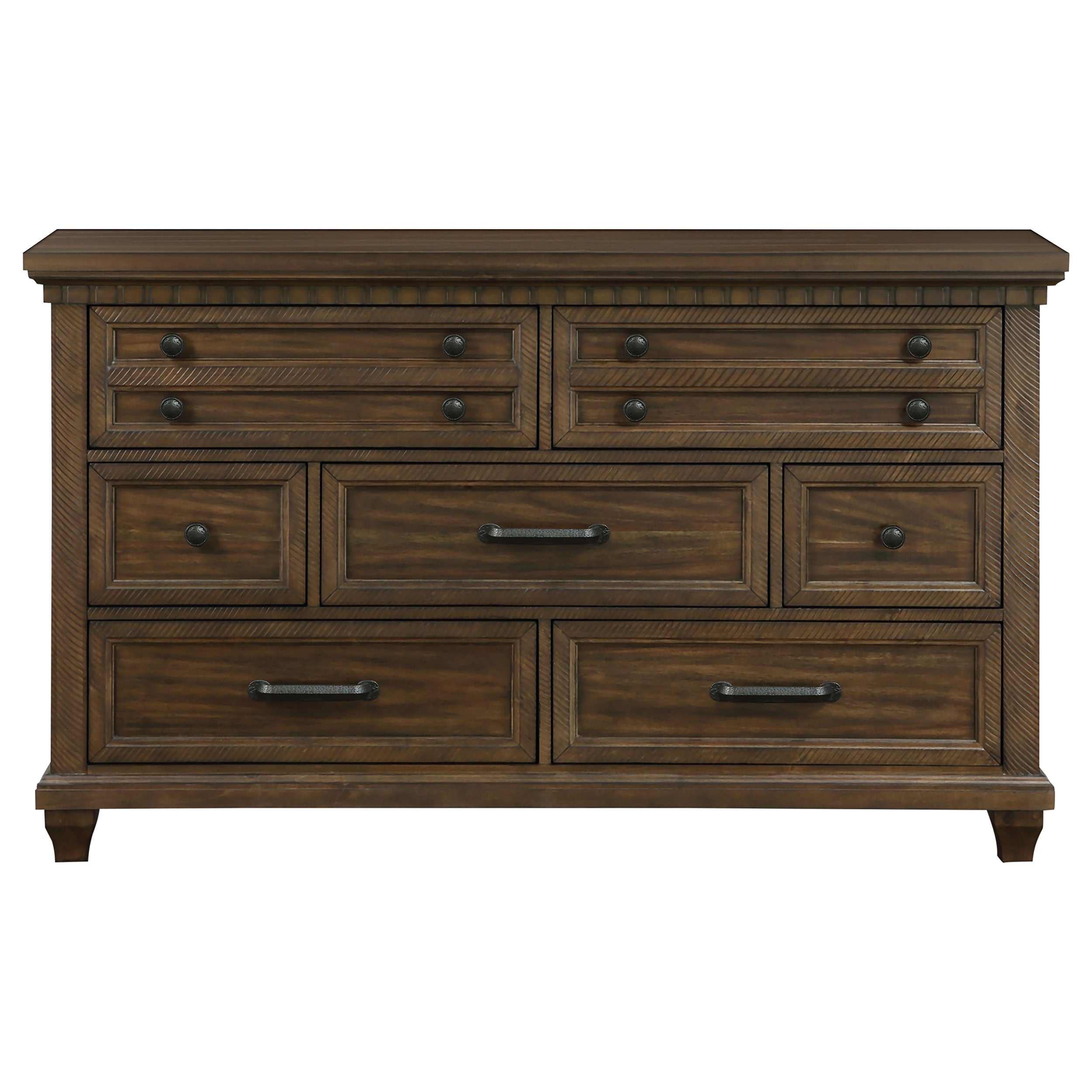 Bennington Rectangular 7-drawer Dresser Acacia Brown