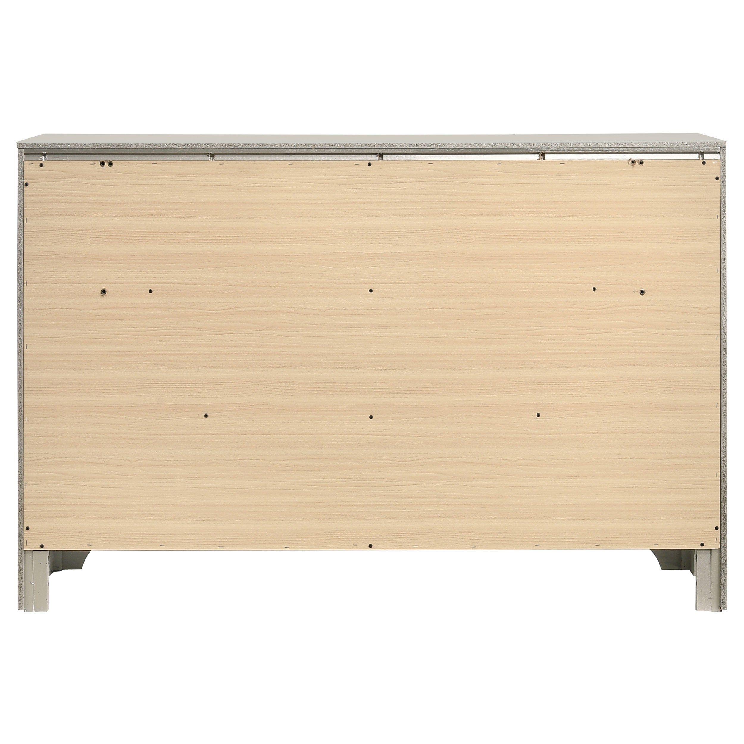 Salford 7-drawer Dresser with Mirror Metallic Sterling