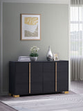 Marceline 6-drawer Dresser with Mirror Black