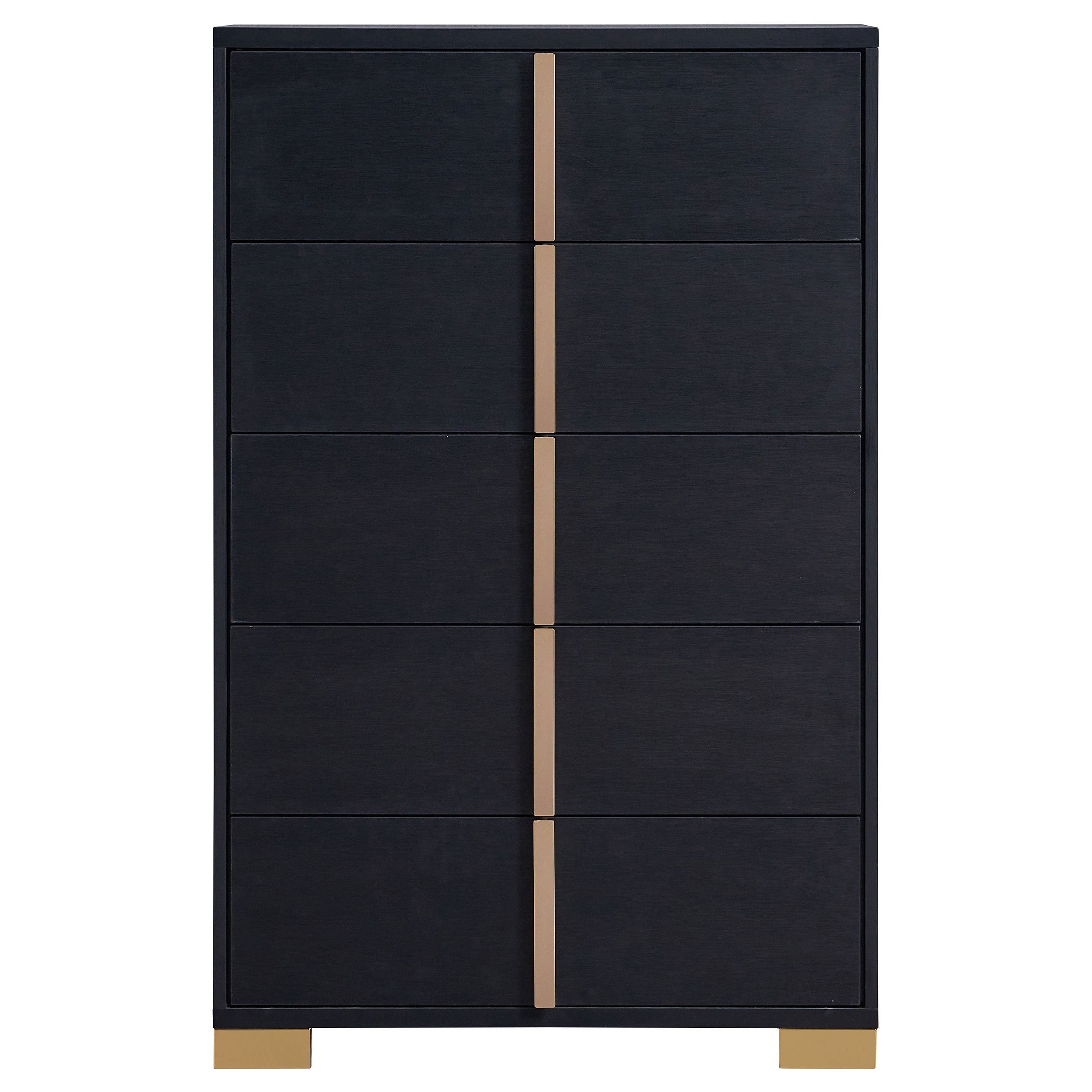 Marceline 5-drawer Chest Black