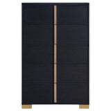 Marceline 5-drawer Chest Black