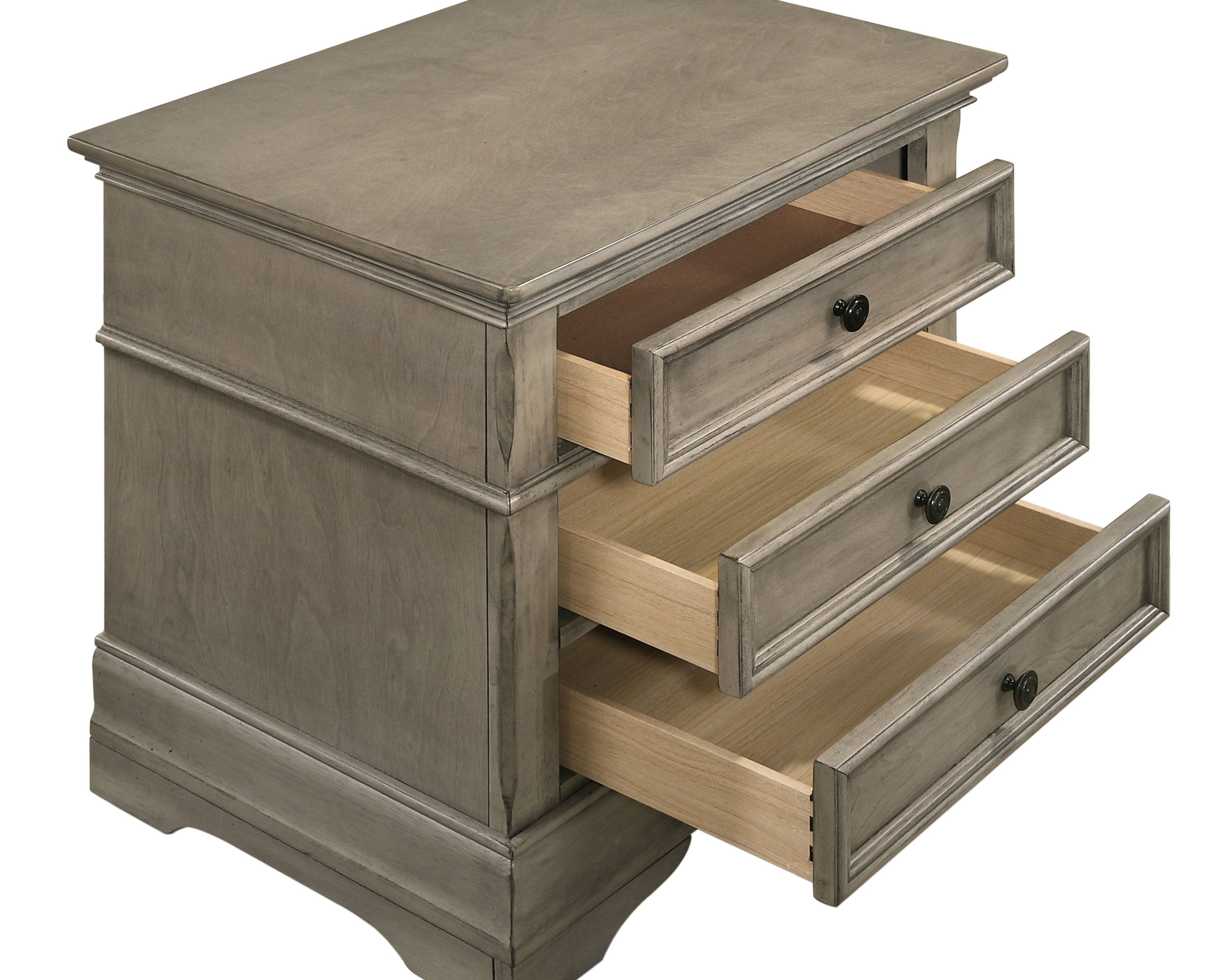 Manchester 3-drawer Nightstand Wheat