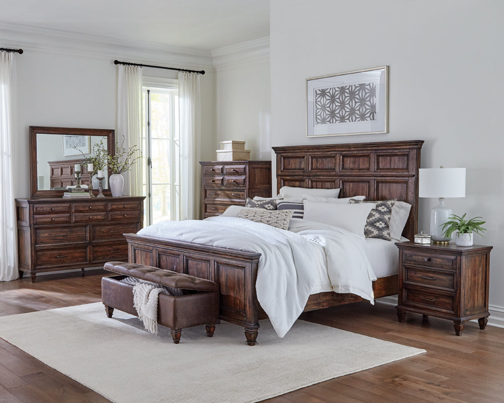 Avenue   Bedroom Set Weathered Burnished Brown