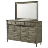 Alderwood 9-drawer Dresser with Mirror French Grey