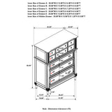 Alderwood 5-drawer Chest French Grey