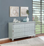 Gunnison 6-drawer Dresser Silver Metallic