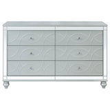 Gunnison 6-drawer Dresser Silver Metallic