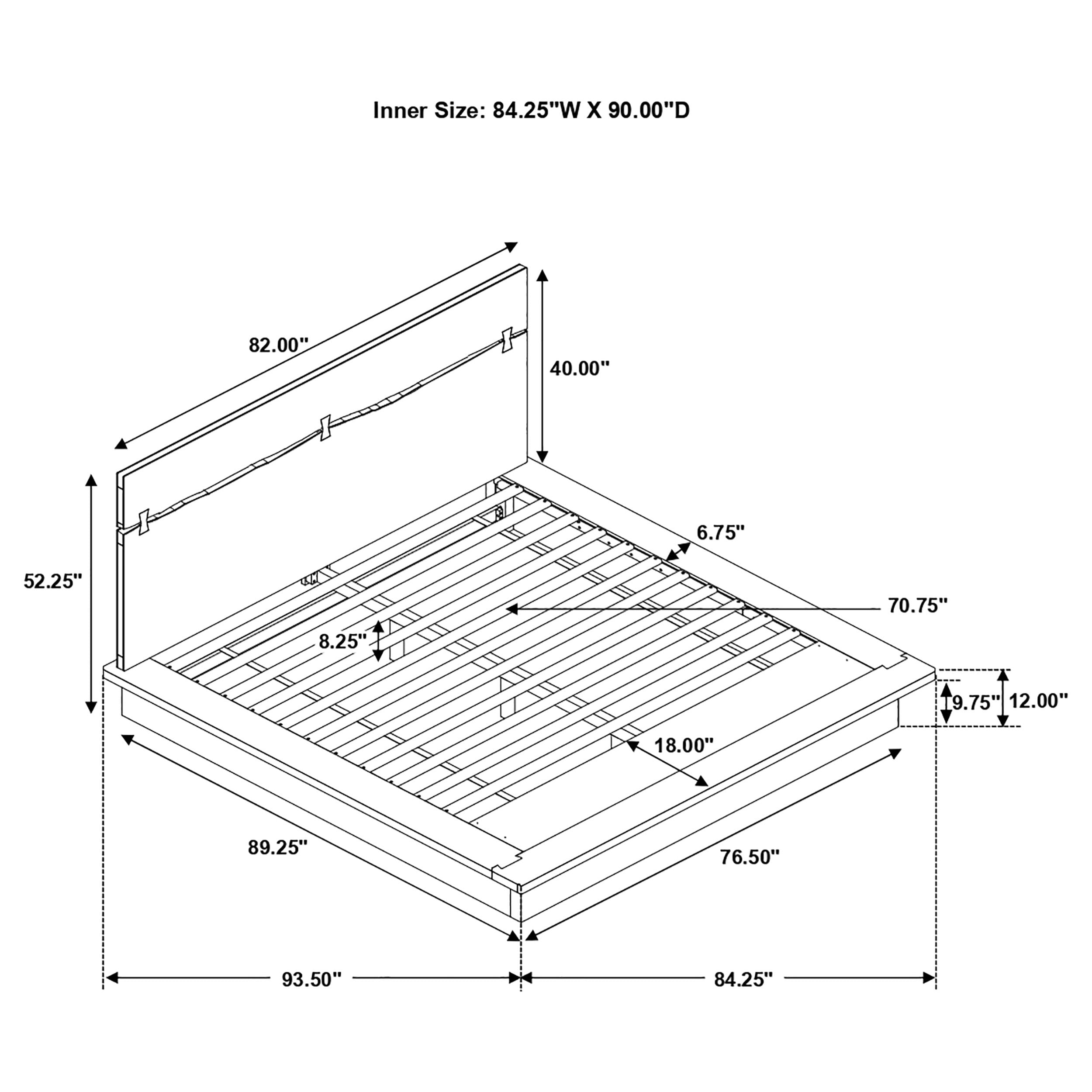 Winslow  Bed Smokey Walnut and Coffee Bean