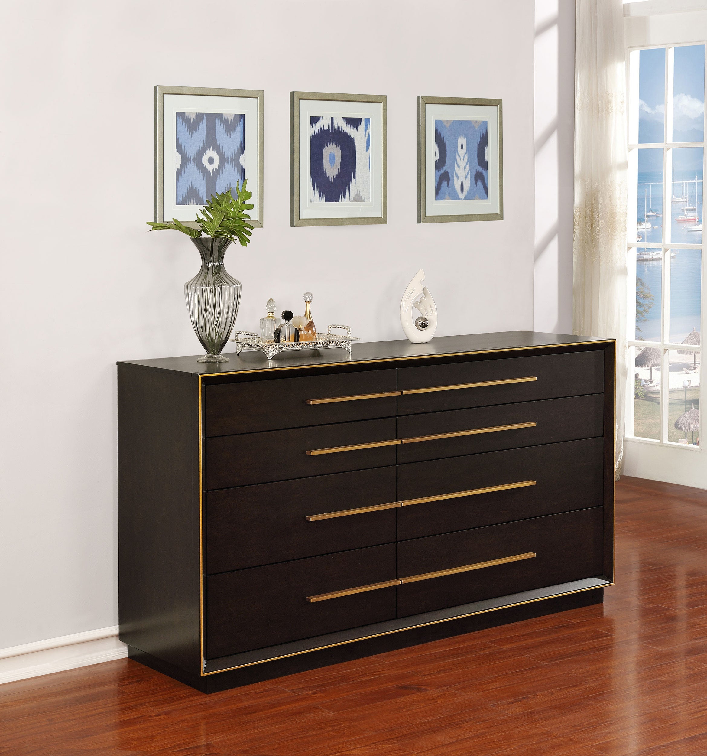 Durango 8-drawer Dresser with Mirror Smoked Peppercorn