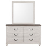 Stillwood 6-drawer Dresser with Mirror Vintage Linen