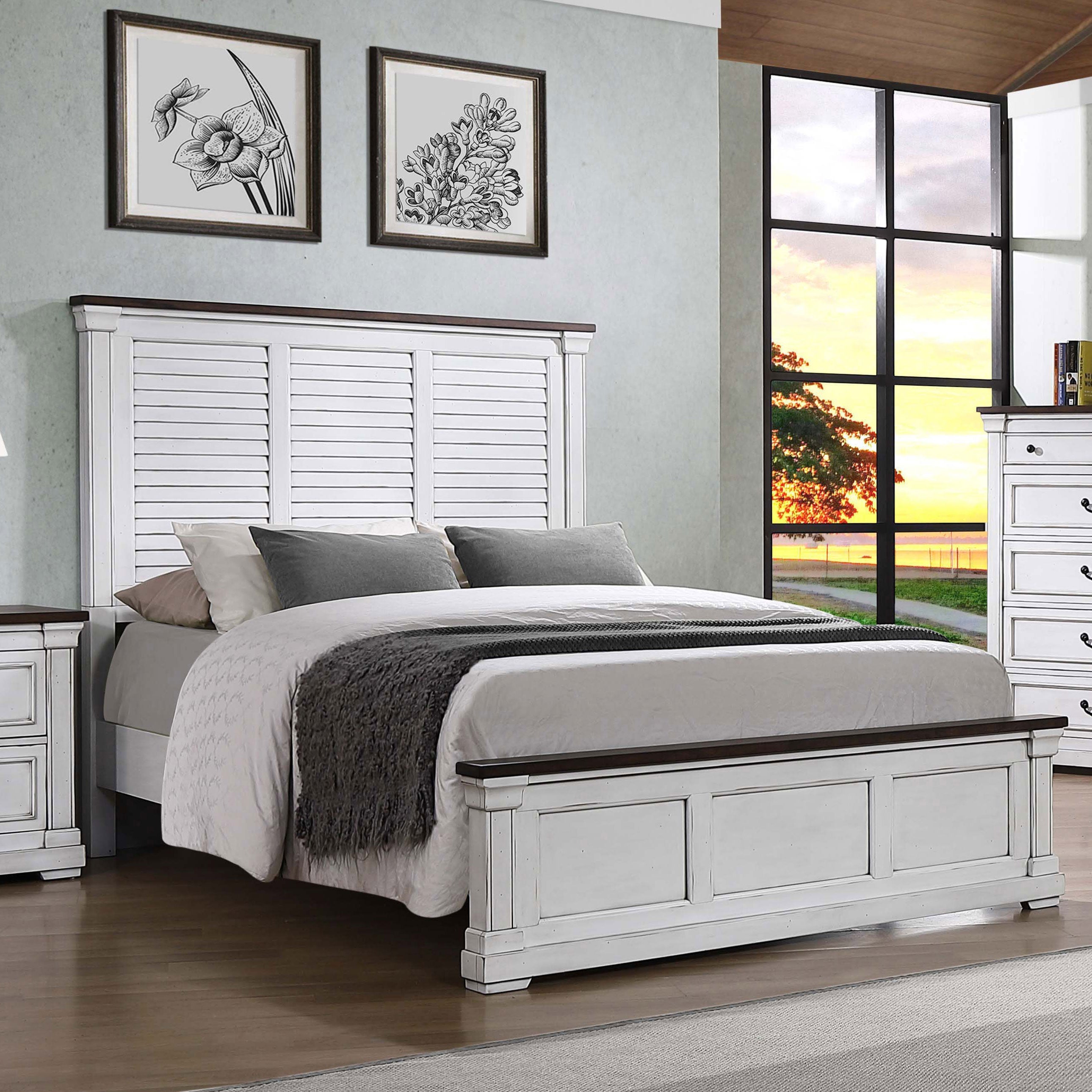 Hillcrest  Panel Bed White