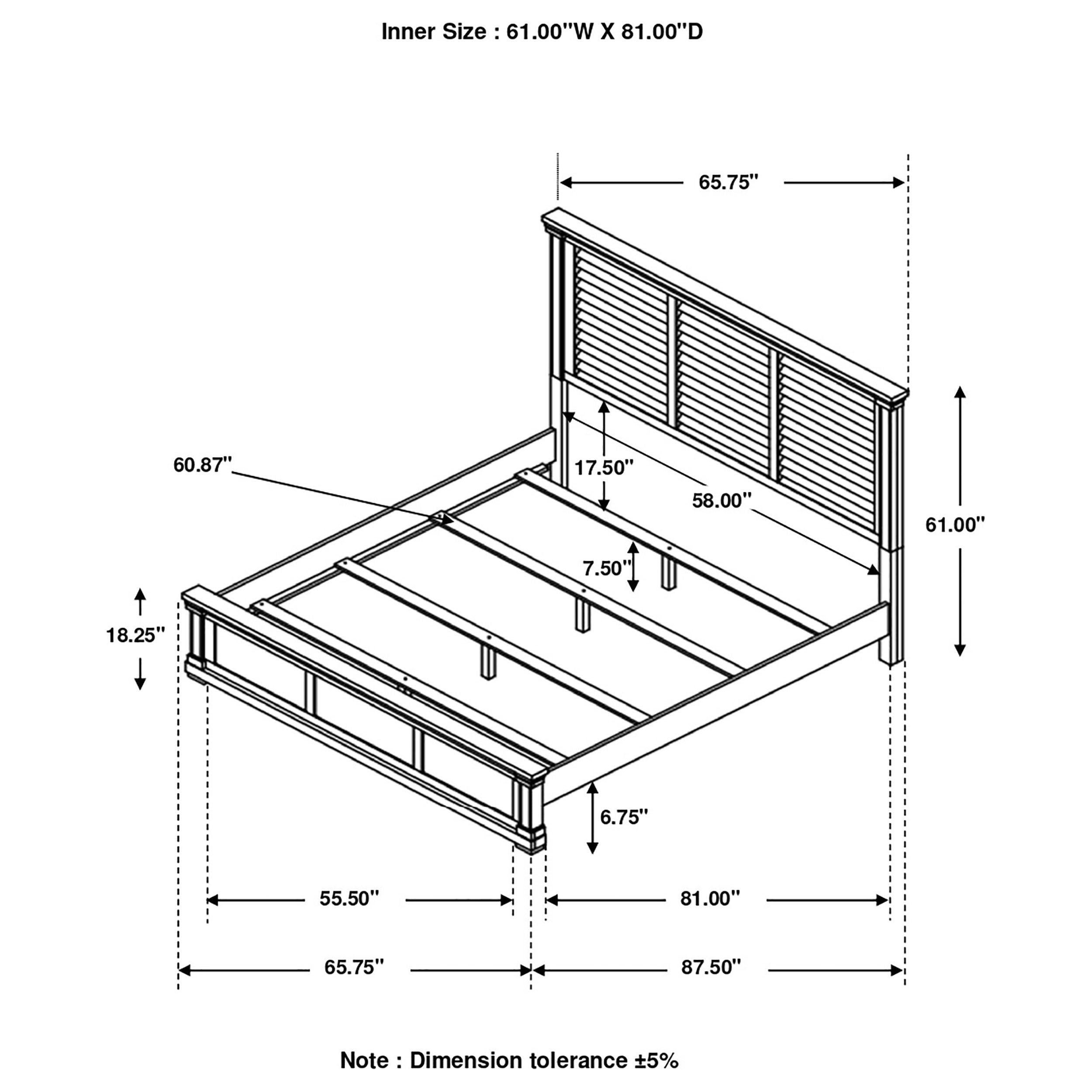 Hillcrest  Panel Bed White