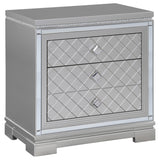 Eleanor Rectangular 2-drawer Nightstand Metallic