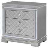 Eleanor Rectangular 2-drawer Nightstand Metallic