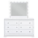 Eleanor 6-drawer Dresser with Mirror White