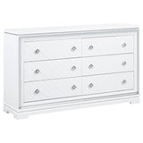 Eleanor Rectangular 6-drawer Dresser White