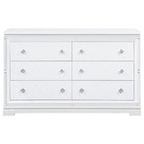 Eleanor Rectangular 6-drawer Dresser White