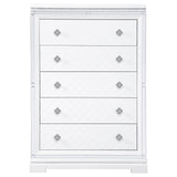 Eleanor Rectangular 5-drawer Chest White