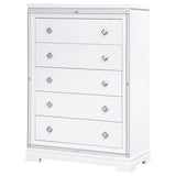 Eleanor Rectangular 5-drawer Chest White