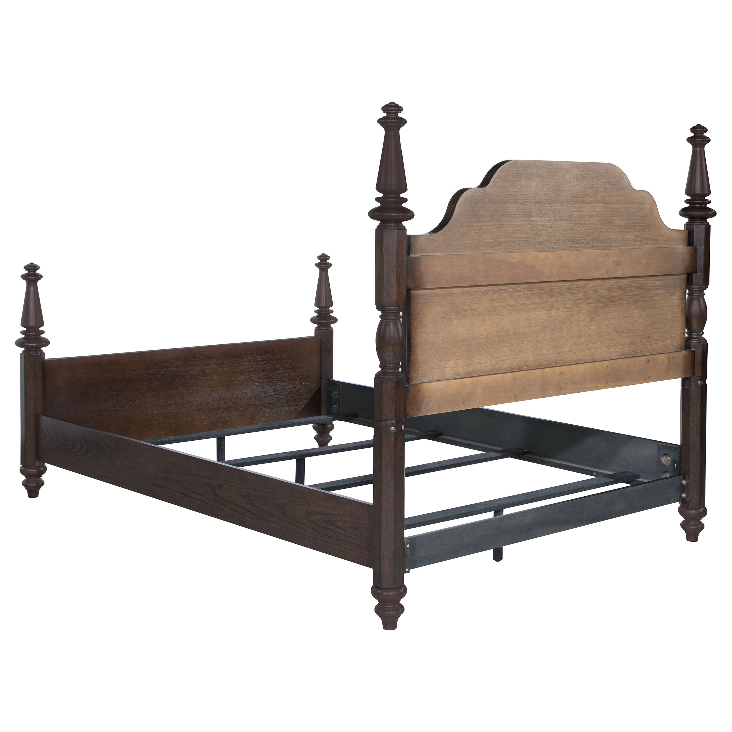 Andover 63-inch Four Poster  Bed Dark Oak