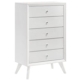 Janelle 5-drawer Chest White