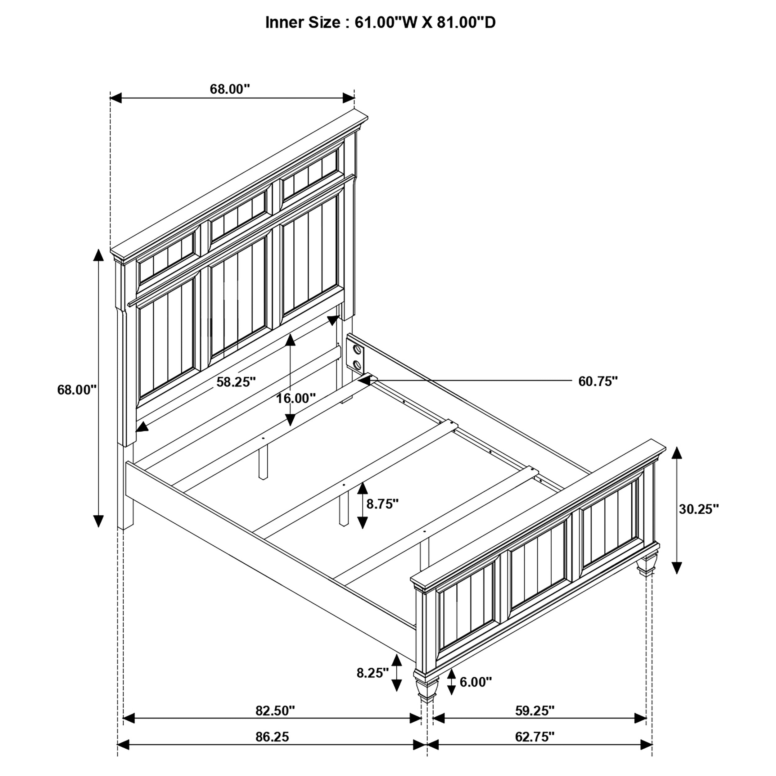 Avenue   Panel Bedroom Set Grey