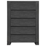 Lorenzo 5-drawer Chest Dark Grey