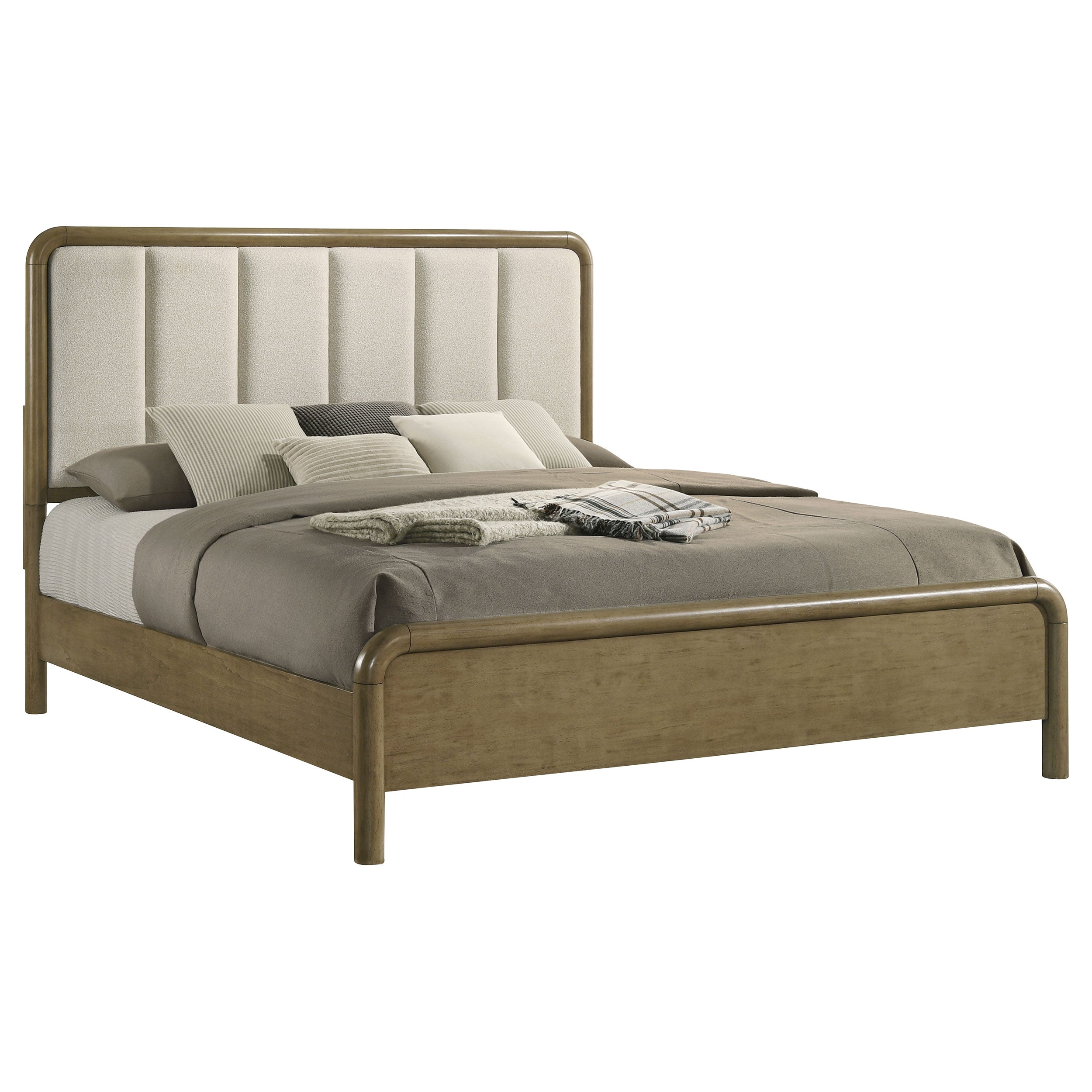 Amsbury 56-inch Upholstered  Bed Nutmeg