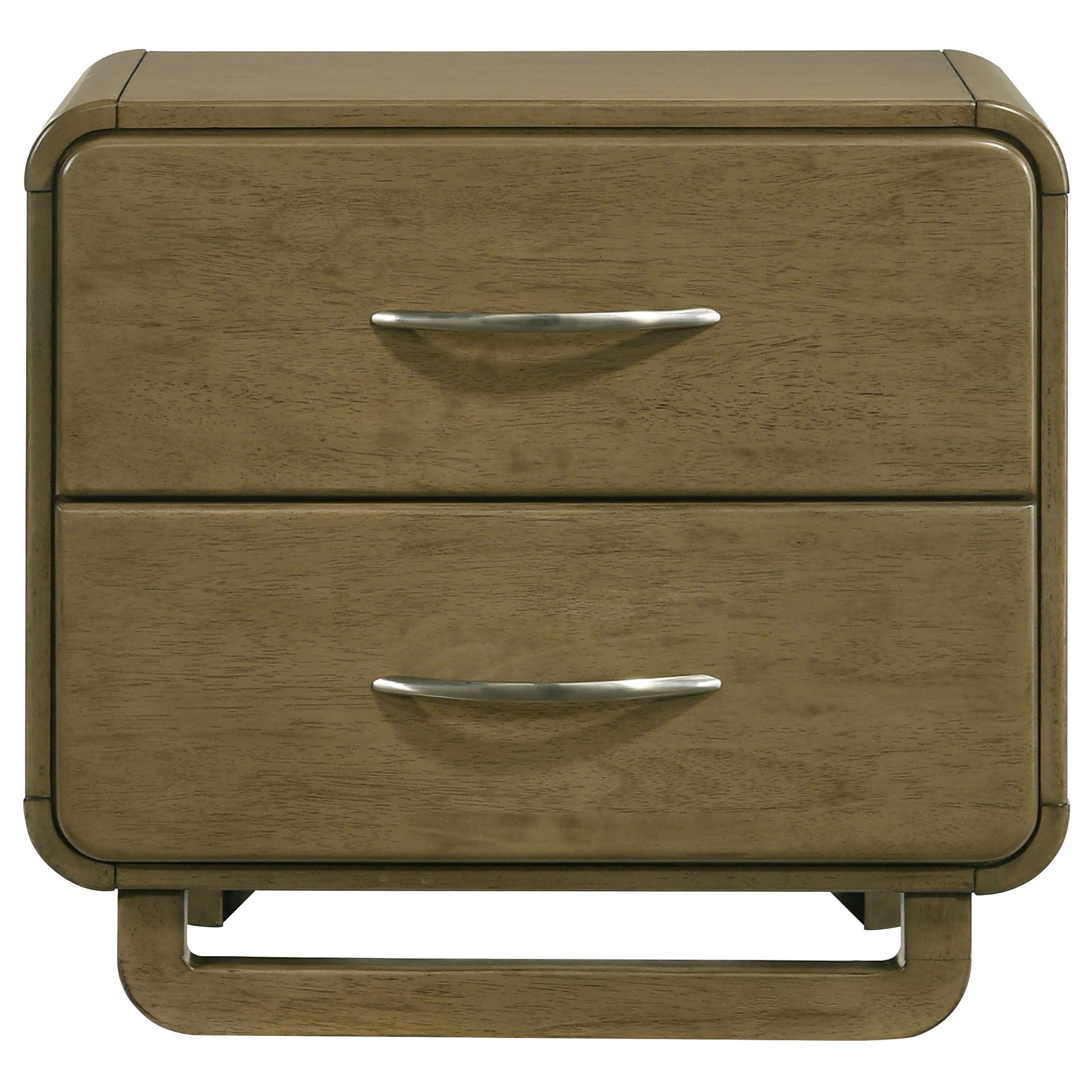 Amsbury 2-drawer Nightstand Bedside Table Nutmeg