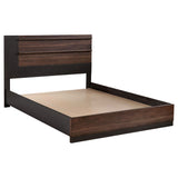 Azalia Wood Eastern King Panel Bed Walnut