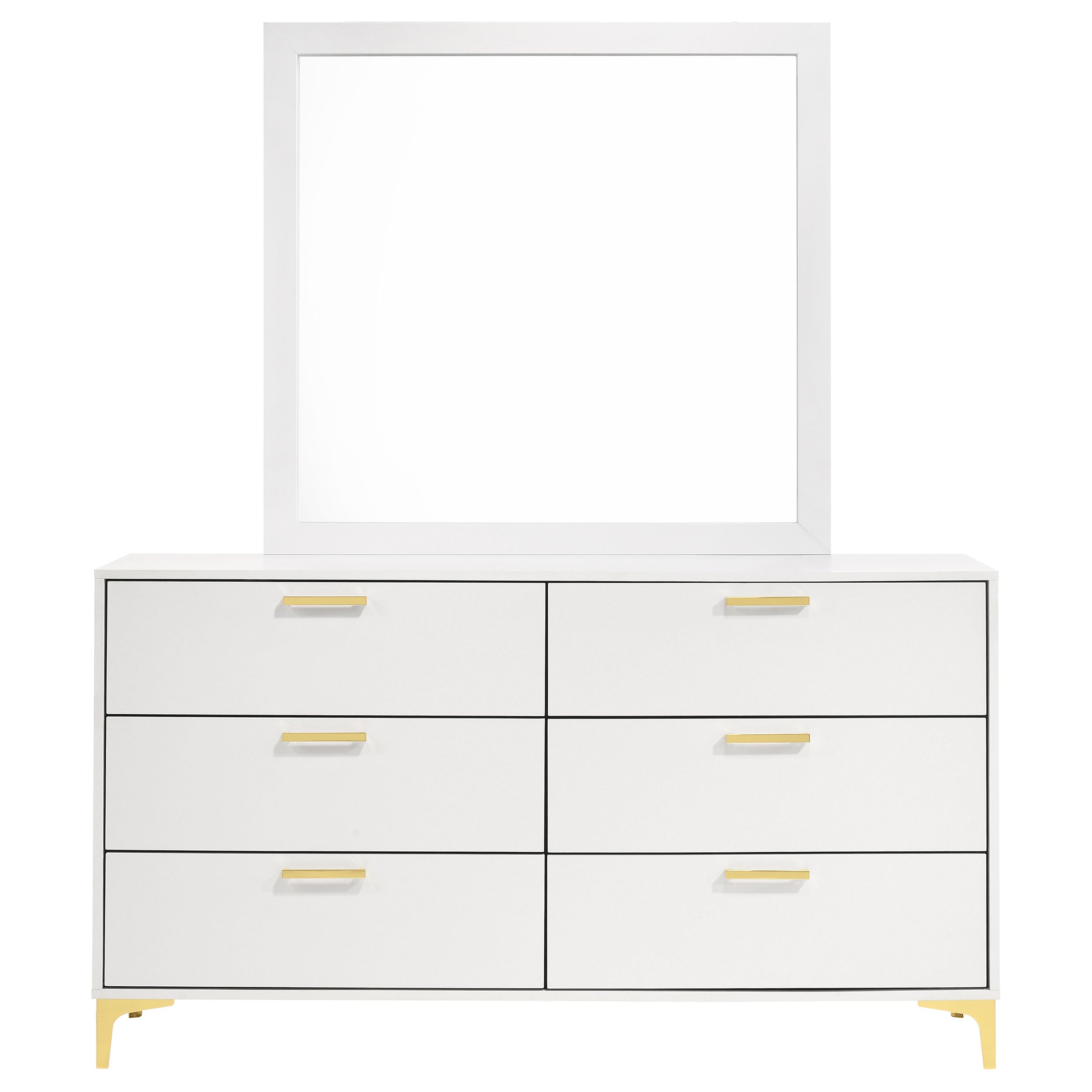 Kendall 6-drawer Dresser with Mirror White