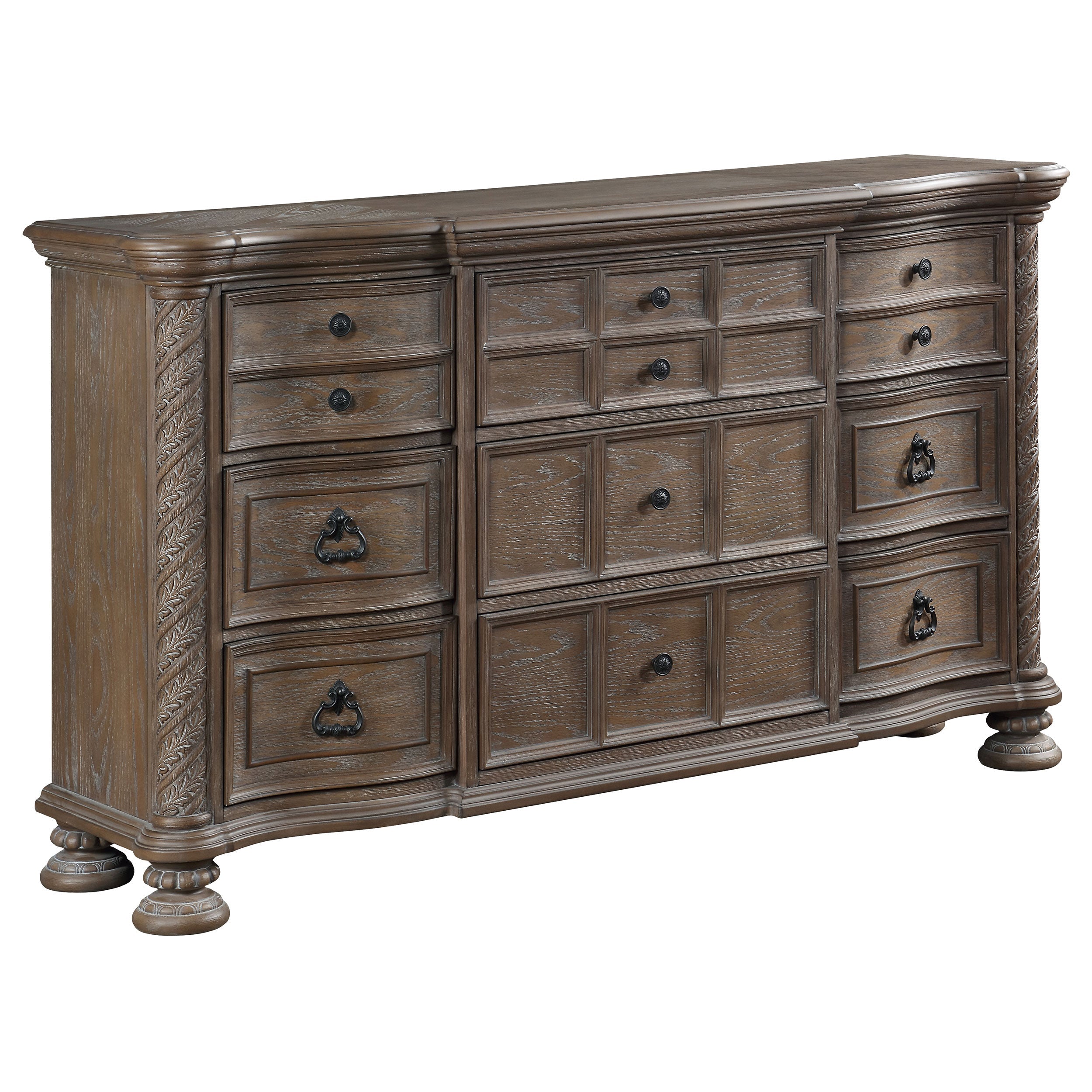 Emmett 9-drawer Dresser with Mirror Walnut