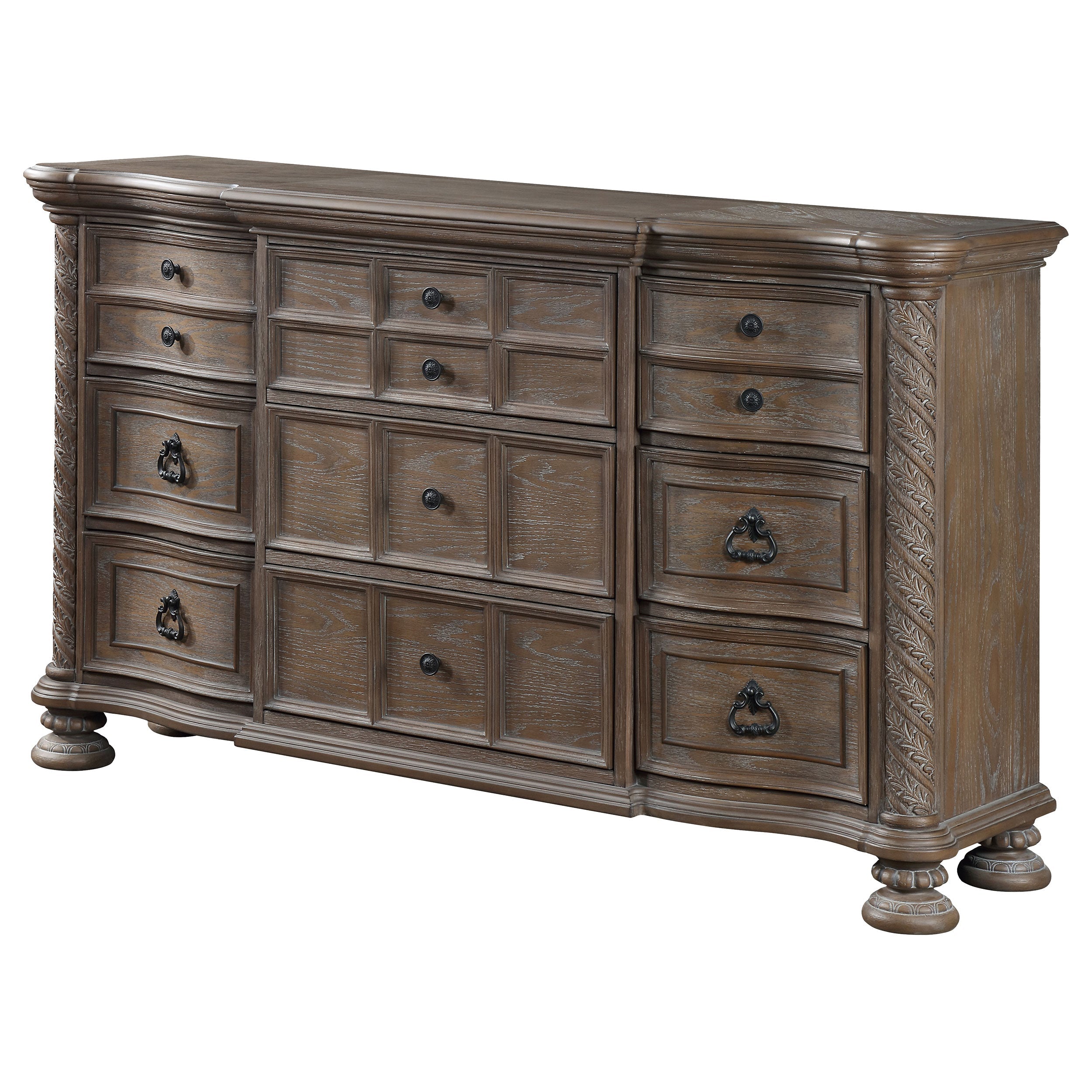 Emmett 9-drawer Dresser with Mirror Walnut