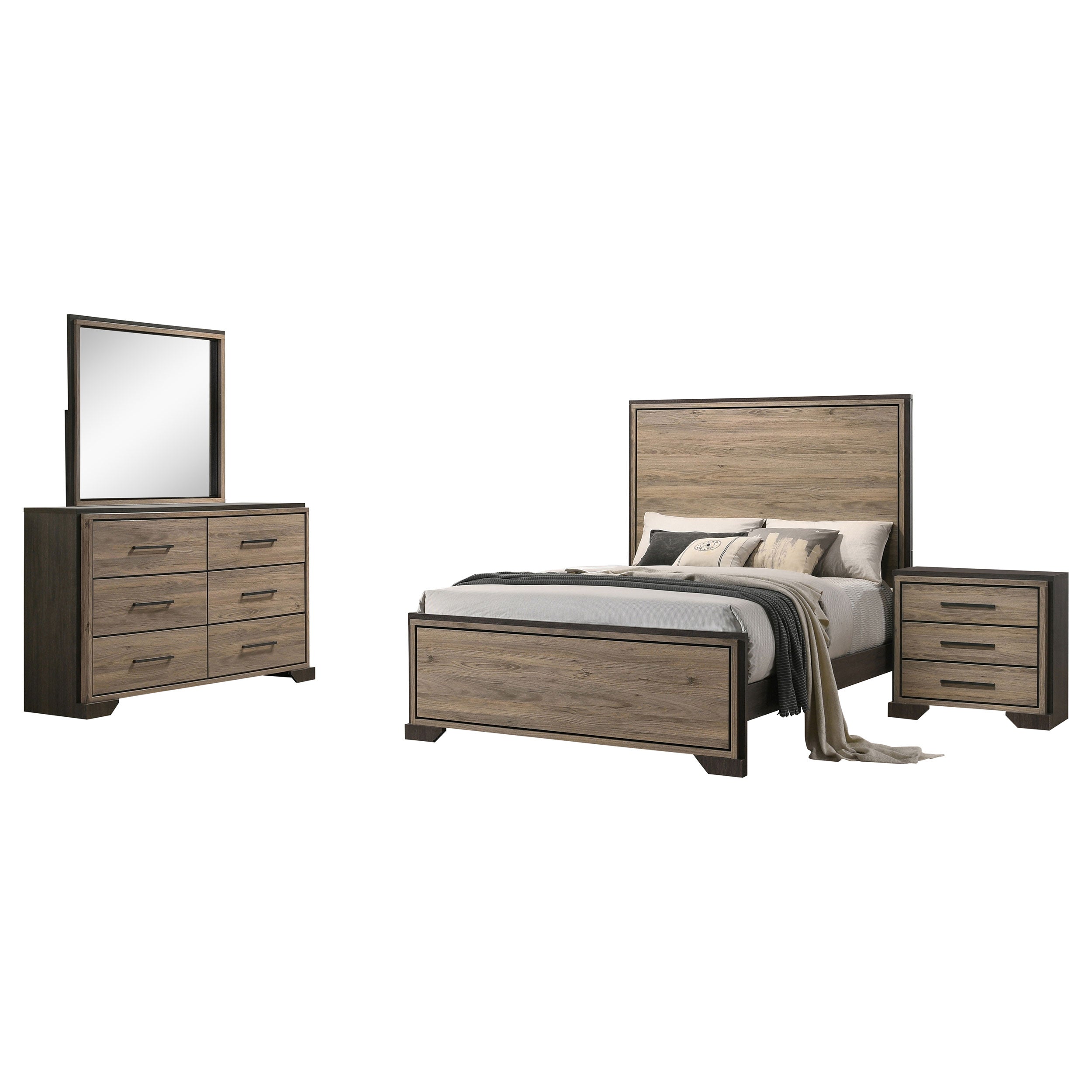 Baker   Bedroom Set Brown and Light Taupe