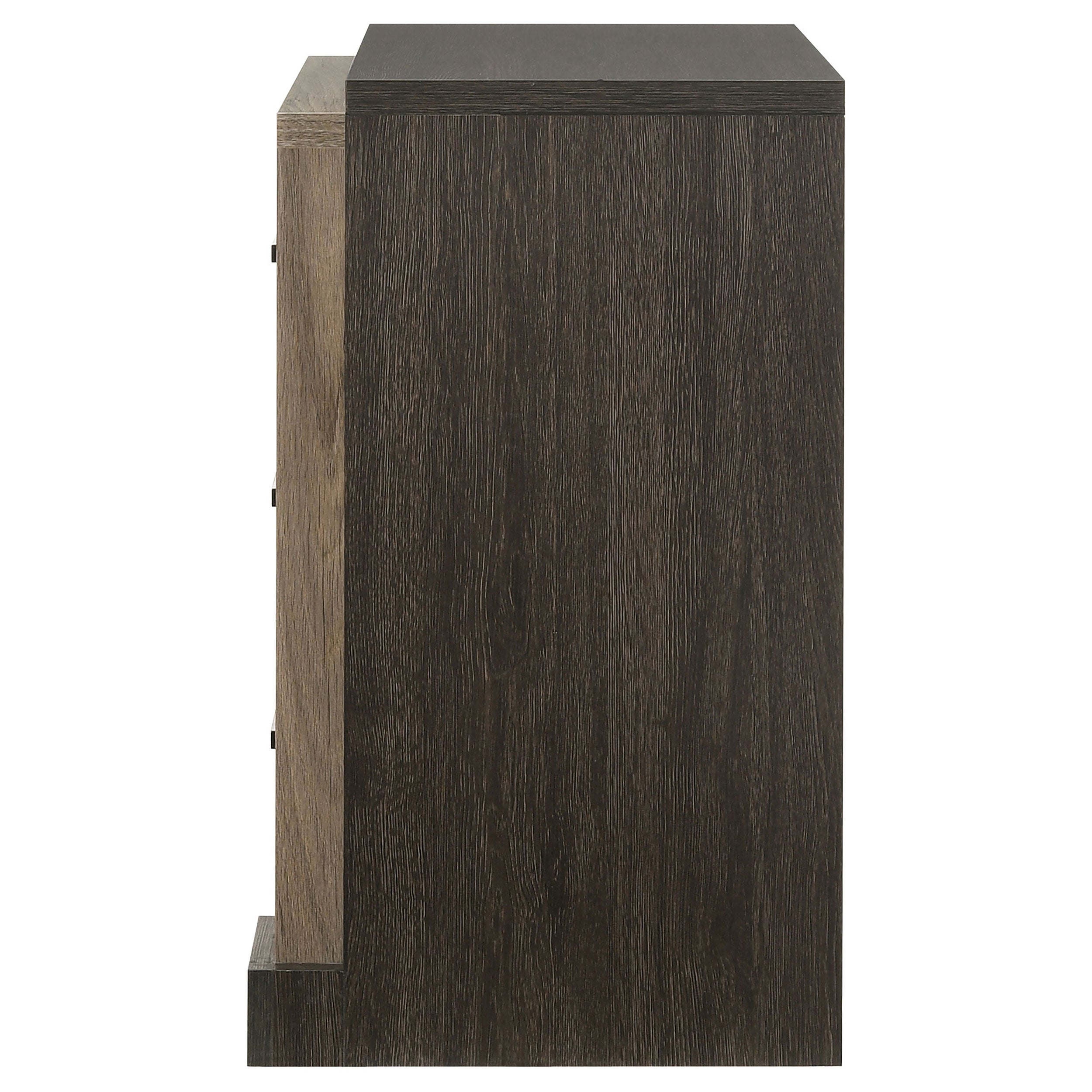 Baker 3-drawer Nightstand Brown and Light Taupe