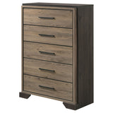 Baker 5-drawer Chest Brown and Light Taupe